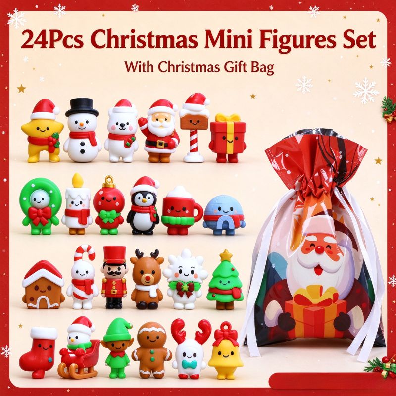 Kids Toys Xmas - Conjunto de Mini Figuras de Natal