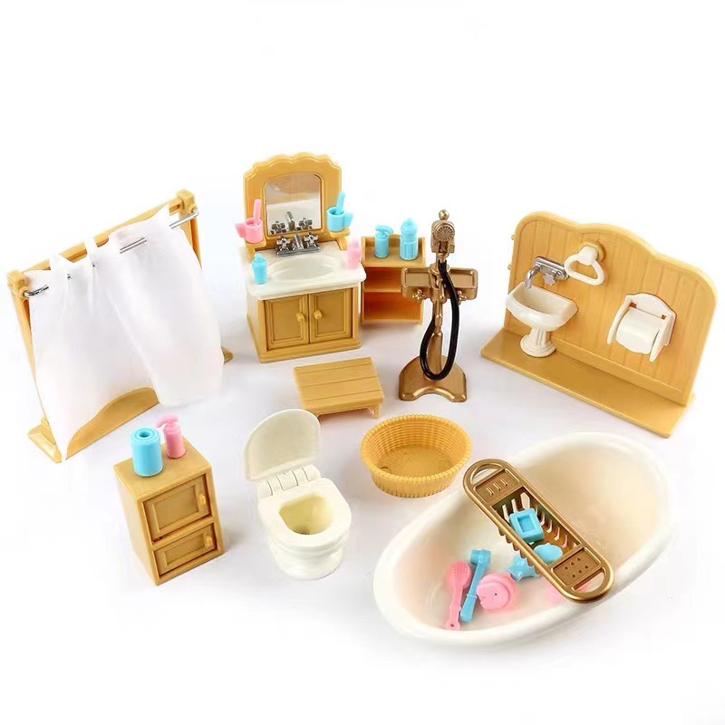 Kids Toys Kitchen Set - Casa de bonecas em miniatura caixa
