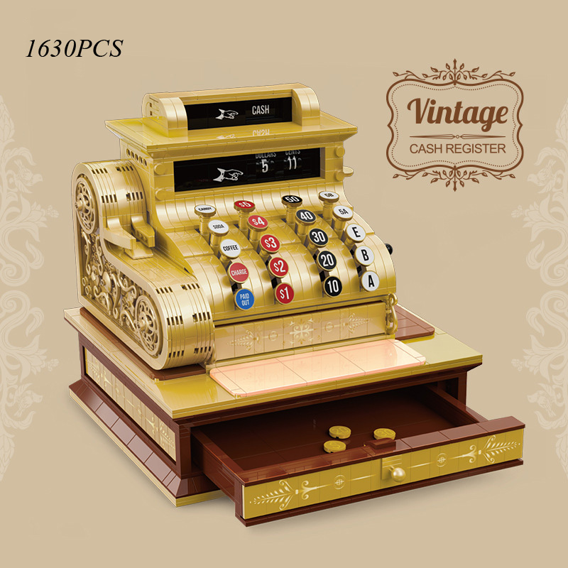 Toy Cash Register - Criativo clássico vintage retro caixa registradora