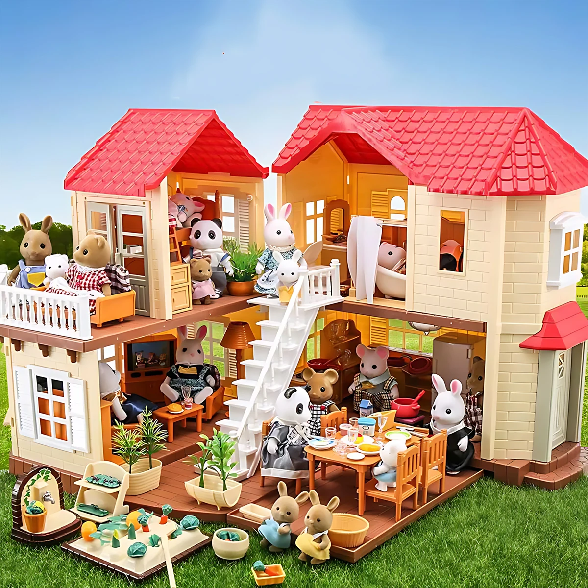 Kids Toys Kitchen Set - Móveis em Miniatura 1:12 para Casa