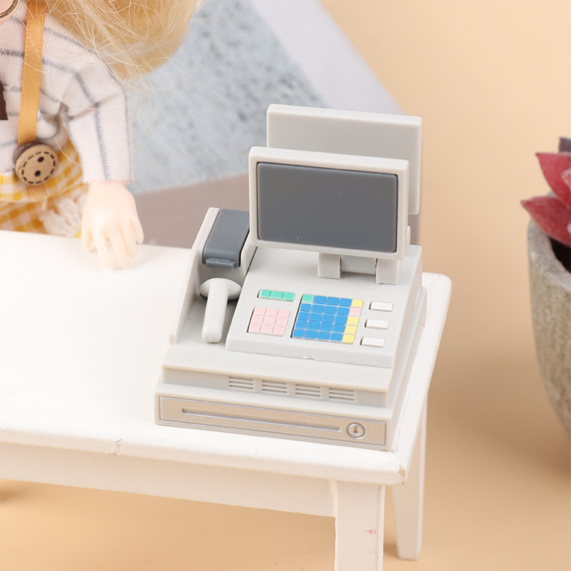 Dollhouse Mini Supermercado Ca - Toy Cash Register avaliação e preço
