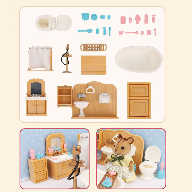 Casa de bonecas em miniatura c - Kids Toys Kitchen Set avaliação e preço