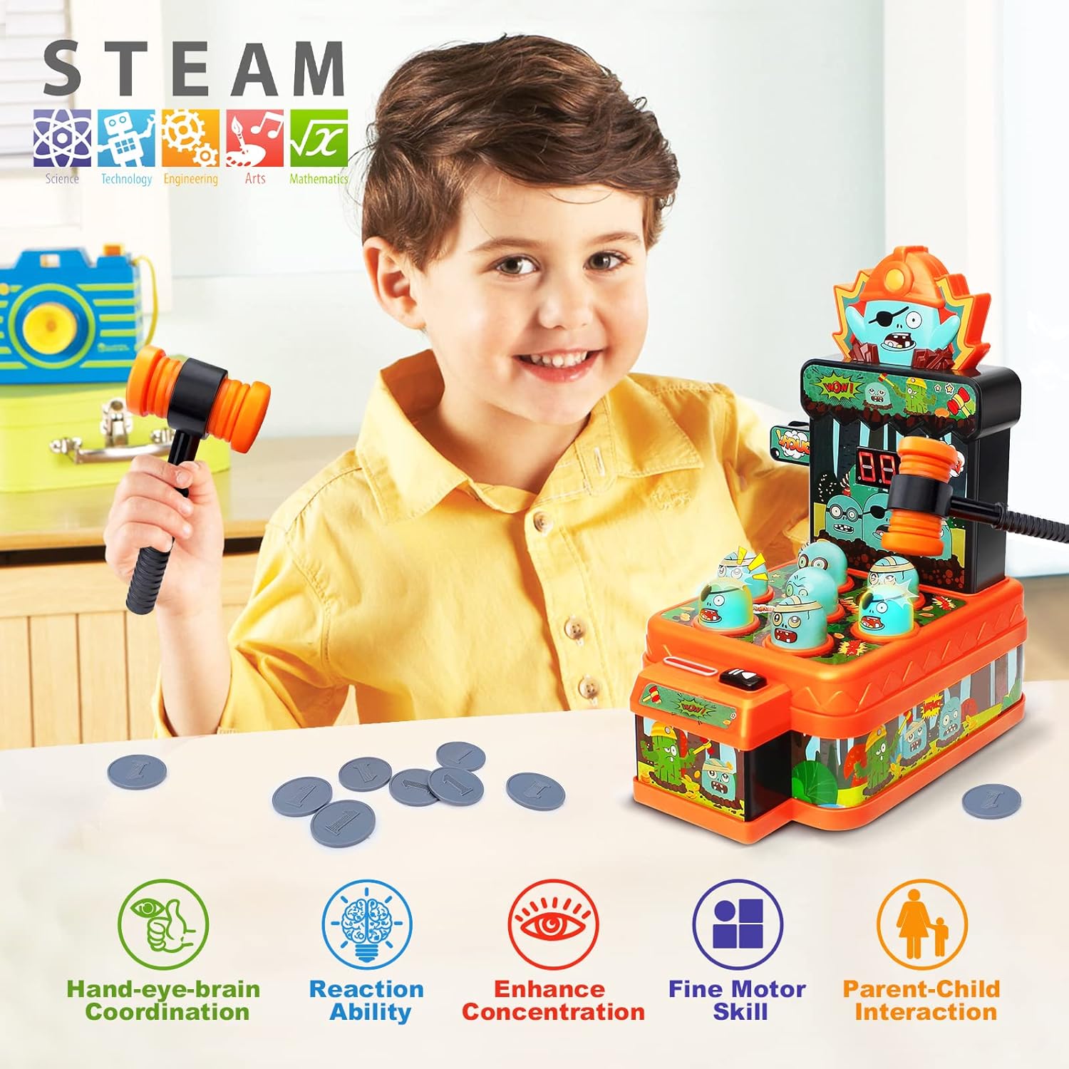 Brinquedos de Jogo de Martelar - Kids Zombie Toys avaliação e preço