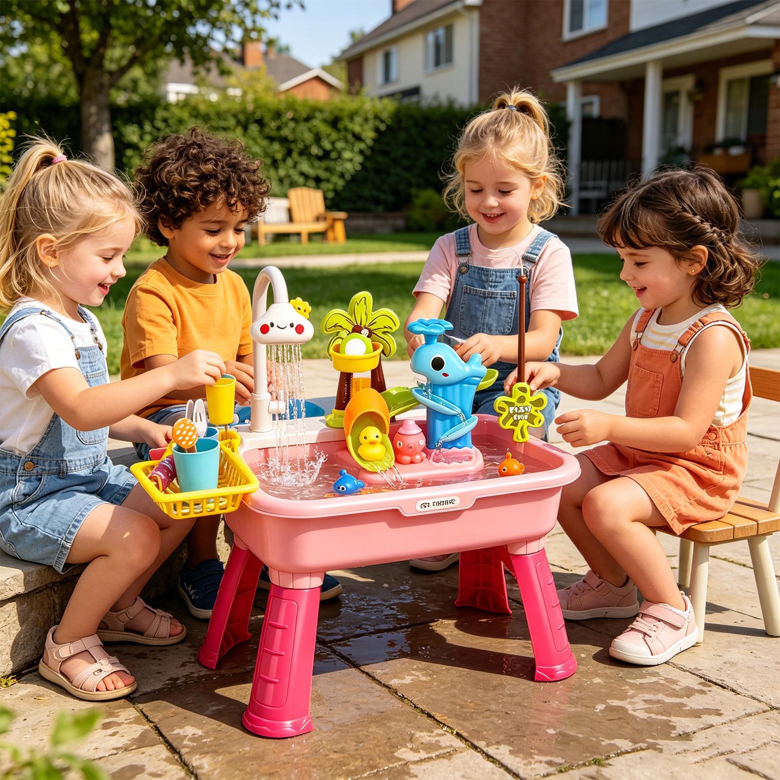 Pia Elétrica de Brincar para C - Kids Toys Kitchen Set avaliação e preço